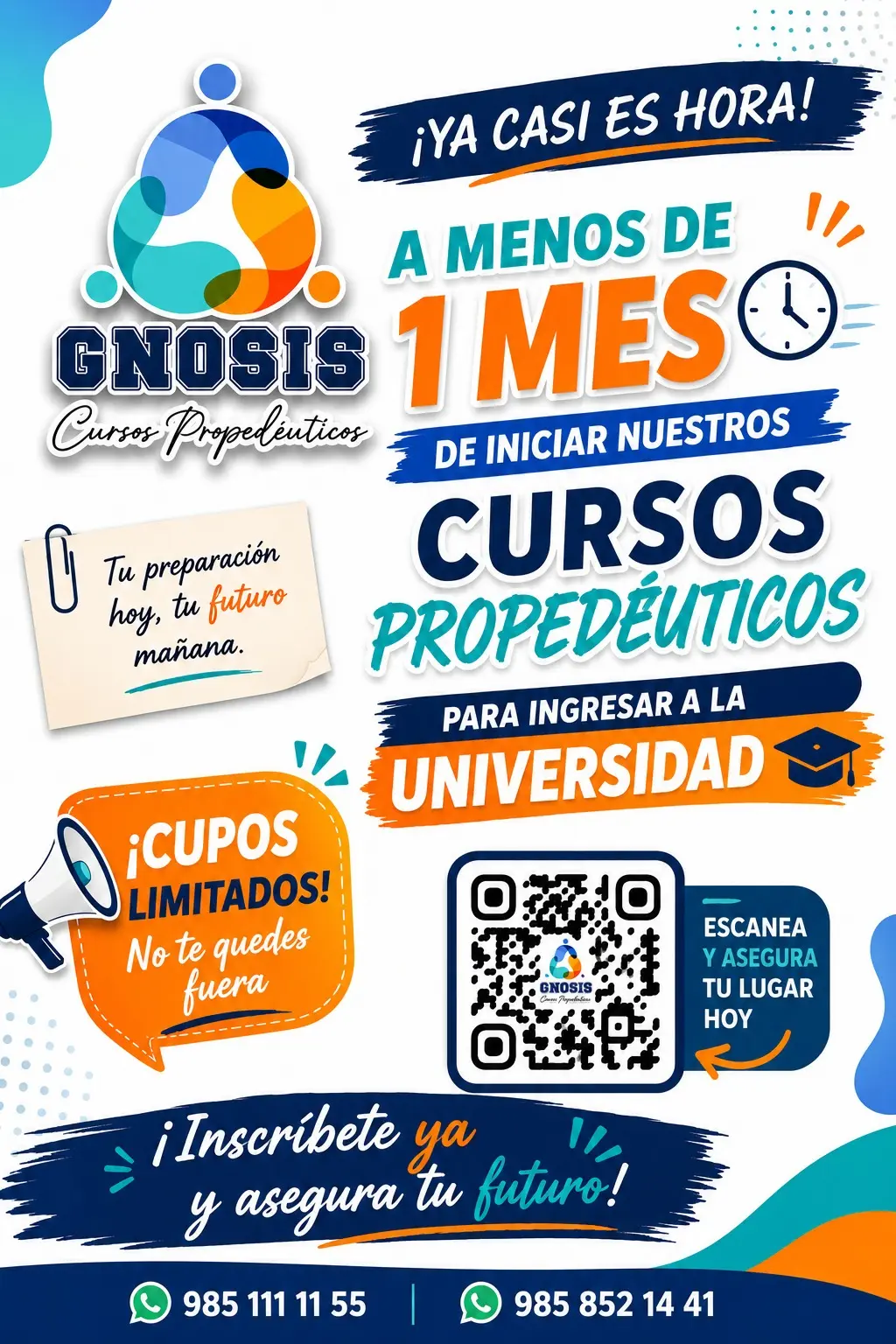 Cursos propedéuticos para ingresar a la universidad - Gnosis